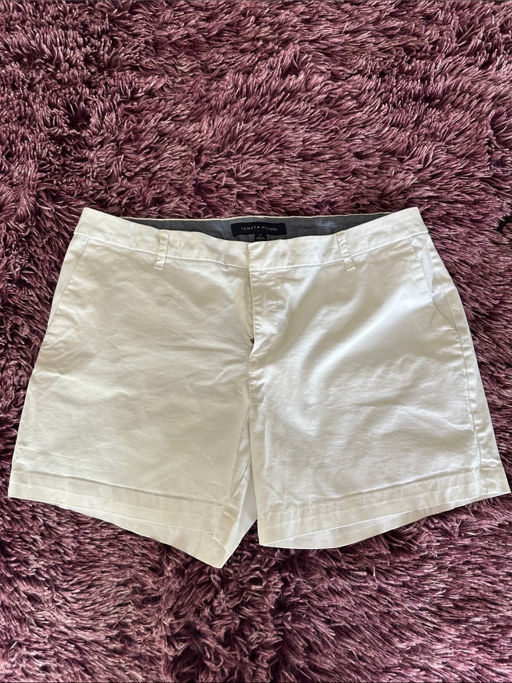 Tommy Hilfiger White Women’s Cotton Bermuda Shorts